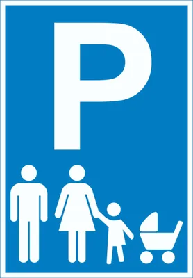 Produktbild von Parkplatz Eltern Kinderwagen Schild A1 (594x841mm)