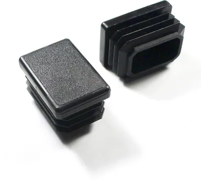 Zdjęcie produktu dla Ajile, 4 sztuki, prostokątna zatyczka lamellowa 40x27 mm (grubość ścianki 1,0,3,0 mm), czarna, EPH116x4