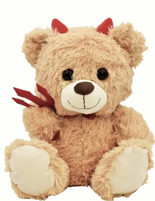 Produktbild von Teddy Bär Teufel 30 cm Hellbraun Teddybär Plüschbär Dreizack Teufelshörner