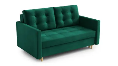 Image de AX LIVING Spaxton Canapé 2 places Petit 155 Vert bouteille Fonction sommeil