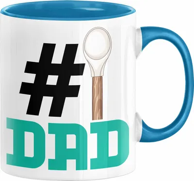 Produktbild von Kochen Nummer 1 Dad Vater Tasse Geschenk Koch Papa Geschenkidee Bester Papa Der Welt Vatertag Lustige Geschenkidee (Blau)
