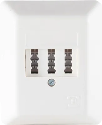 Produktbild von S/CONN maximum connectivity Telefon-Anschlußdose TAE NF/F, reinweiß-RAL9010, Aufputz (74050W)