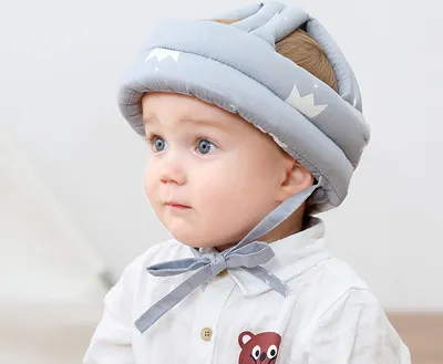 Produktbild von Baby Helm Kopfschutz Kleinkind Schutzhut Baumwolle Verstellbarer Sicherheitshelm Baby im Alter von 8-48 Monaten