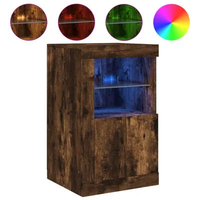 Immagine prodotto di Armadietto con Luci LED Rovere Fumo in Legno Multistrato