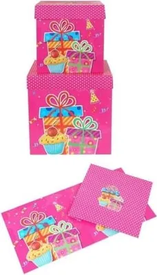 Image de Boîte pliable 20x20x20 PARTY M rose