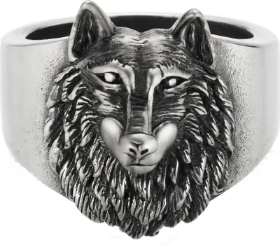 Produktbild von cai Ring 925/- Sterling Silber oxidiert Wolf Europa