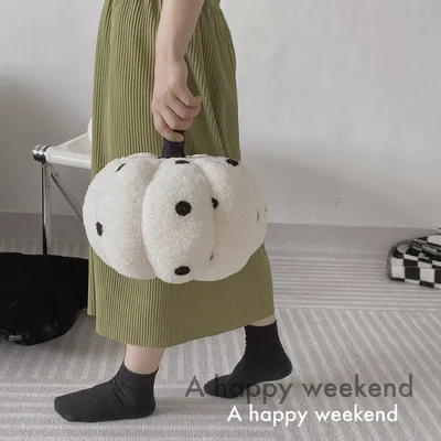 Produktbild von 360Home Kreatives Kürbis Kissen design Schwarz weiß 35cm