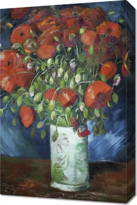 Obrázek produktu pro Váza s máky, 40 x 60 cm, vintage obraz Van Gogha do obývacího pokoje