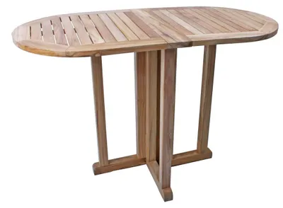 Produktbild von Garden Pleasure Gartentisch Solo natur oval 60,0 x 15,0/65,0/120,0 x 75,0 cm