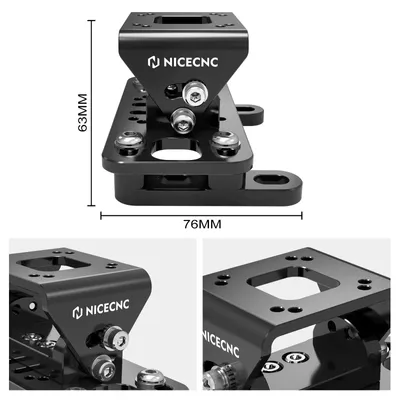 Zdjęcie produktu dla Uchwyt GPS do motocykla - Wspornik nawigacji - Aluminium 6061 - Czarny
