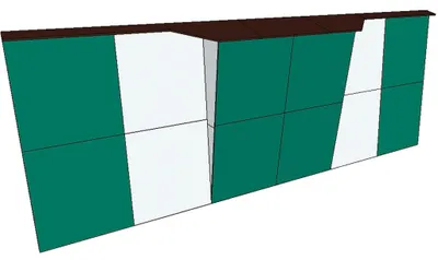 Produktbild von Sport-Thieme Boulderwand-Bausatz "Outdoor Sport", Höhe 2,98 m, 744 cm, Mit Überhang
