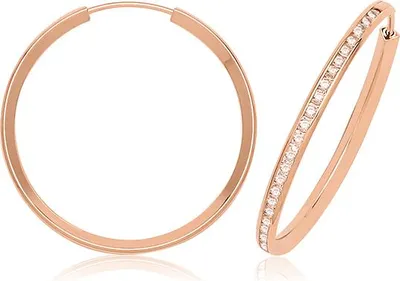 Image de Boucles d'Oreilles Femme Or Rose 375/1000 - 25mm; TRS369249KRMM25