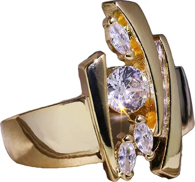 Produktbild von Frauen-Fingerring mit eingelegtem geometrischem Zirkonia, Party-Schmuck, Weihnachtsgeschenk-US 9