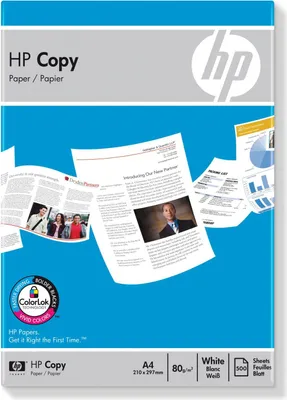 Image de HP Copy Paper - A4 (210 x 297 mm) - 80 g/m² - 500 pcs. Papier - pour Deskjet Ultra Ink Advantage 2029, Officejet 20X, 6000, 6000 E609, 7000 E809 (CHP910)