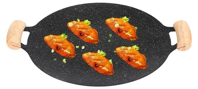 Obrázek produktu pro Korejská nepřilnavá teppanyaki pánev s rukojeťmi