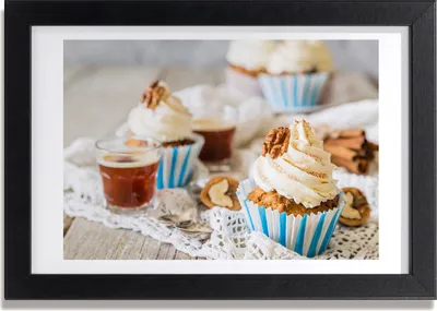 Produktbild von Bild 30x20 MDF-Rahmen, Wandkunst Cupcakes