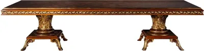 Produktbild von Casa Padrino Luxus Barock Esstisch Braun / Gold 350 x 120 x H. 80 cm - Massivholz Esszimmertisch - Esszimmer Möbel im Barockstil - Edel & Prunkvoll