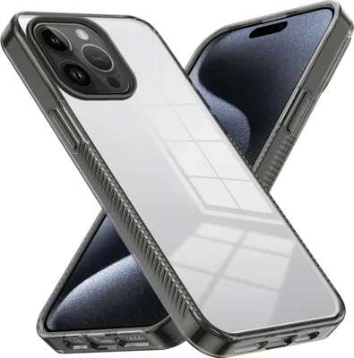 Produktbild von Hülle für iPhone 14 Pro Max Rutschfest Kristallklare Stoßfeste TPU Bumper Handyhülle Schwarz