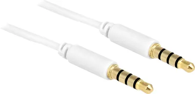 Obrázek produktu pro DeLOCK 3.5mm - 3.5mm, 0.5m, 3.5mm, Samec, 3.5mm, Samec, 0,5 m, Bílá