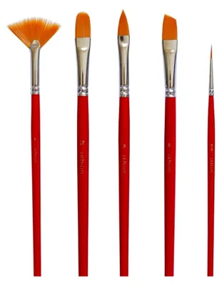Produktbild von Pinselset für Künstler: Feine Spitzpinsel, Flachpinsel, Katzenzungen und Fächerpinsel