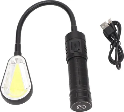 Produktbild von Magnetisches, flexibles Arbeitslicht, starke, aufladbare, zoombare LED vom Typ C mit Sockel