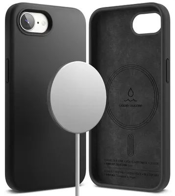 Produktbild von Ringke Silicone Magnetic MagSafe Hülle für iPhone 16e – schwarz