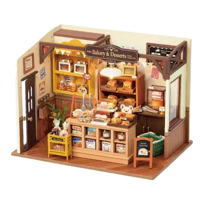 Obrázok produktu pre FORSMANO 3D drevené puzzle domček pre domácich majstrov s LED diódou, so 141 dielikmi puzzle, remeselná sada pre deti a dospelých, vzdelávacia hračka, nápad na darček