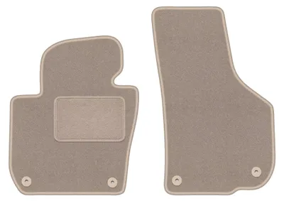 Produktbild von Velours-Fußmatten vorne für Skoda Superb II Long 2008-2015 (Limousine/Kombi) – 2-tlg, Beige, passgenau – Wielganizator LUX