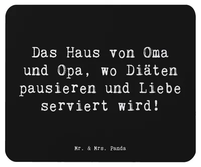Produktbild von Mr. & Mrs. Panda pc mousepad Spruch Großelternliebe - Schwarz - Geschenk, Liebe, Mauspad, mausteppich, Familienleben, Generationen, Geburtstage, Diät, Mouse Pad, Jubiläen