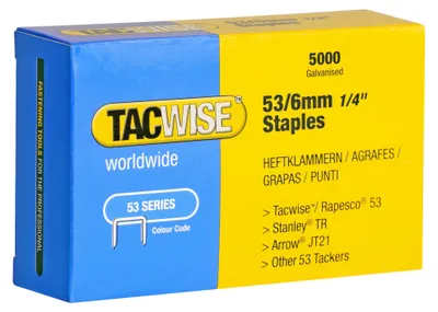 Produktbild von TACWISE Heftklammern 53/6 mm verzinkt 5.000 Stück