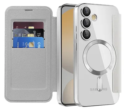 Produktbild von Techsuit - SmartMag Book Hülle für Samsung Galaxy S24 FE - grau