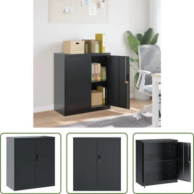 Immagine prodotto di The Living Store schedario antracite 79x40x90 cm in acciaio