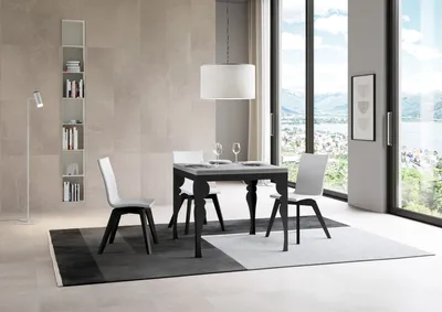 Immagine prodotto di ITAMOBY - Tavolo apribile 90/180x90 cm Paxon Libra cemento telaio antracite