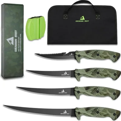 Produktbild von Dragon Riot Filetiermesser Fisch Set mit Tasche und Schärfer