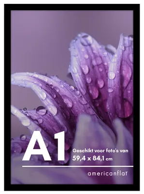 Obrázok produktu pre Rám na fotografie – 59,5 x 84 cm, určený na zavesenie na stenu – čierna farba