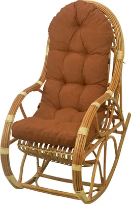 A rocking chair cushion on a white background.