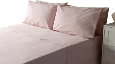 Image de Belledorm - Drap-housse, Percale BM401 (lit simple) (Rose)