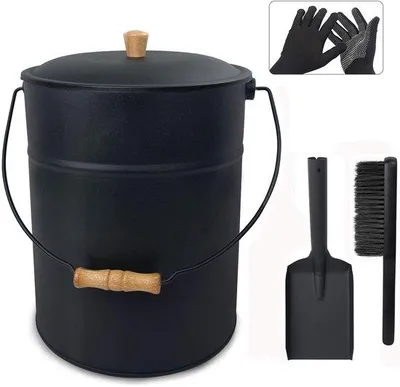 Produktbild von Runder Asche-Eimer 15L Holzofen-Zubehör