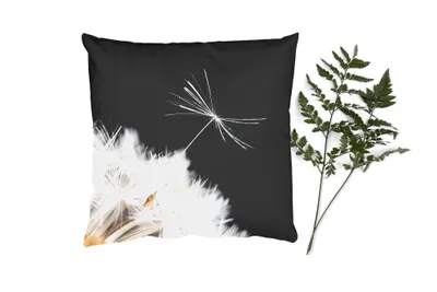 Produktbild von MuchoWow® Zierkissen Sofakissen Wohnzimmer Dekokissen 45x45 cm Blume - Löwenzahn - Pflanze - Schlafpolster - Polster für das Sofa
