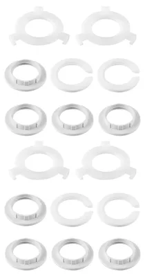 Lampenschirm-Reduzierring-Set E14 auf E27 Adapter, Weiß