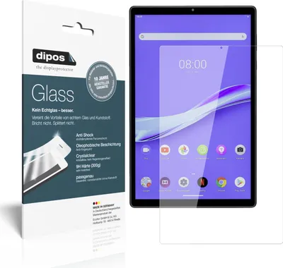 Produktbild von 2x Schutzfolie für Lenovo M10 Plus - Anti-Shock 9H Folie dipos Glass Kunststoffglas