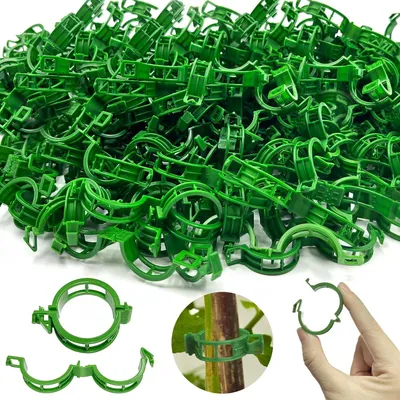 Produktbild von 250 Stück Tomatenclips für Pflanzen Pflanzenstützclips für den Garten für Garten, Terrasse und Außenbereich