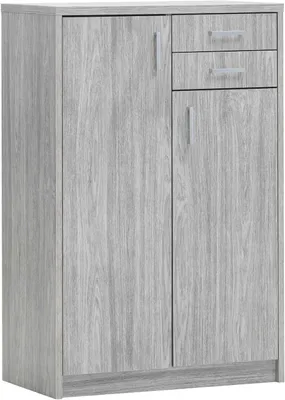 Image de Commode Spacio 110cm 2 portes/2 tiroirs - Chêne gris