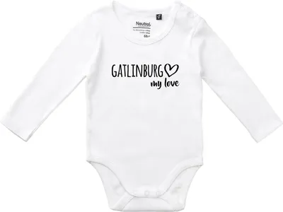 Produktbild von Huuraa Baby Body Gatlinburg my love 74 White  Baumwolle Fairtrade Langarmbody Geschenkidee