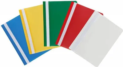 Obrázok produktu pre Idena zakladač A5 PP 5 farieb 10 kusov, priehľadný predný kryt, farebný zadný kryt