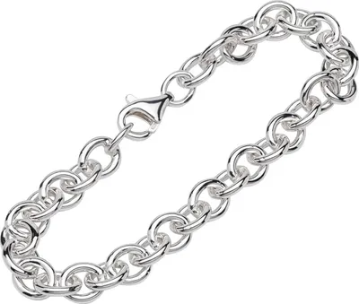 Produktbild von Armband 925 Sterling Silber 19cm Weit Ankerkette rund Damen designer Armkette