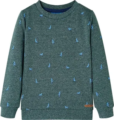Produktbild von Kinder-Sweatshirt Dunkelgrün Melange 140 12973