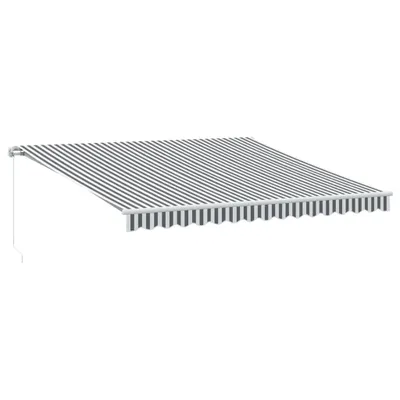 Immagine prodotto di vidaXL Tenda manuale con LED antracite e bianco 400x300 cm
