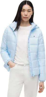 Produktbild von Tommy Jeans Damen Pufferjacke Hooded mit Reißverschluss, Blau (Kingly Blue), L