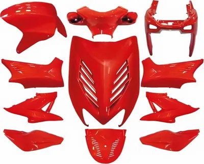 Zdjęcie produktu dla Zestaw owiewek DMP 11 części kompatybilny z Yamaha Aerox, MBK Nitro, czerwony